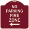 Signmission No Parking Fire Zone W/ Left Arrow Heavy-Gauge Aluminum Architectural Sign, 18" x 18", BU-1818-23618 A-DES-BU-1818-23618 - alternate 1